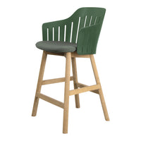 Choice Outdoor Counter Chair - Wood Base - w/ Seat Cushion