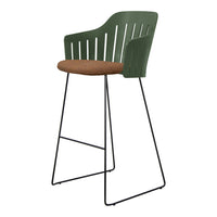 Choice Outdoor Bar Chair - Sled Base - w/ Seat Cushion