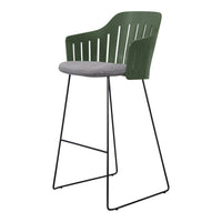 Choice Outdoor Bar Chair - Sled Base - w/ Seat Cushion