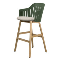 Choice Outdoor Bar Chair - Wood Base - w/ Seat Cushion