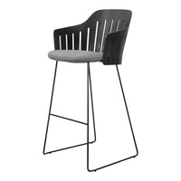 Choice Outdoor Bar Chair - Sled Base - w/ Seat Cushion