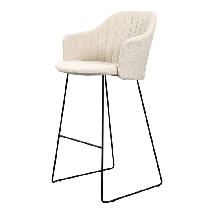 Choice Outdoor Bar Chair - Sled Base - w/ Back and Seat Cushion