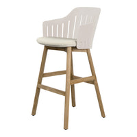 Choice Outdoor Bar Chair - Wood Base - w/ Seat Cushion