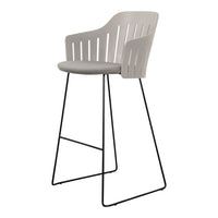 Choice Outdoor Bar Chair - Sled Base - w/ Seat Cushion