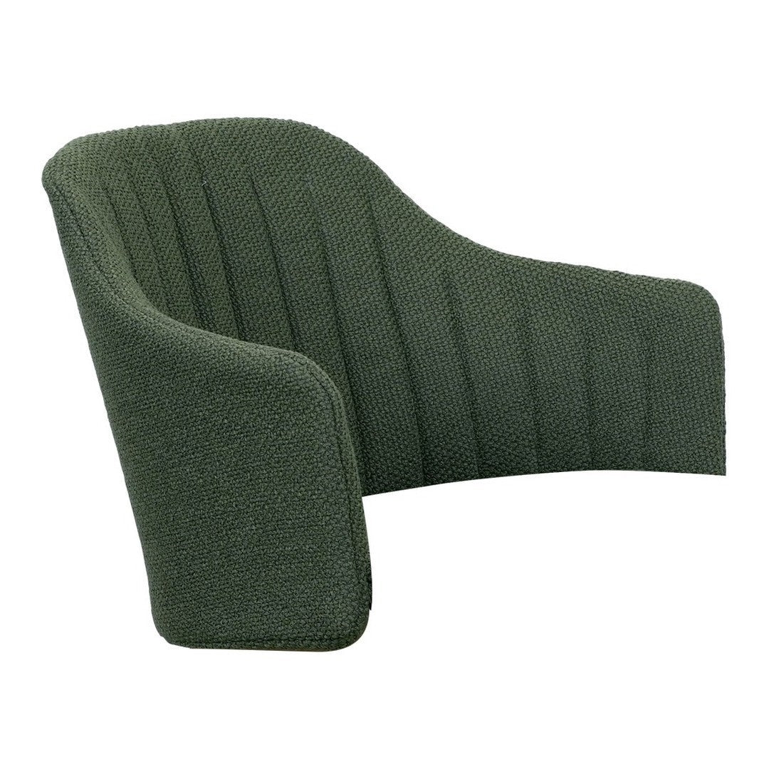 Green textured chair with vertical ribbing pattern, perfect for modern decor.