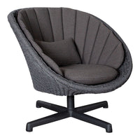 Peacock Outdoor Lounge Chair w/ Swivel Base