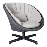 Peacock Outdoor Lounge Chair w/ Swivel Base