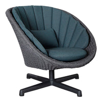 Peacock Outdoor Lounge Chair w/ Swivel Base