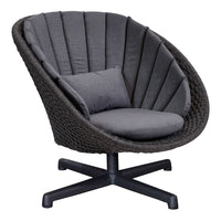Peacock Outdoor Lounge Chair w/ Swivel Base