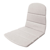 Light gray cushioned chair pad with subtle textured fabric and clean, minimalistic lines. Ideal for simple decor.