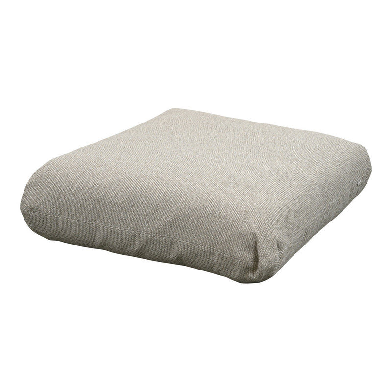 Light gray cushion with a smooth, textured fabric, perfect for minimalist decor.