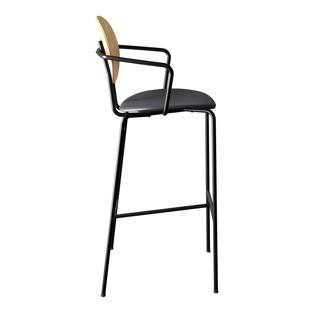 Piet Hein Bar Chair w/ Armrest - Seat Upholstered