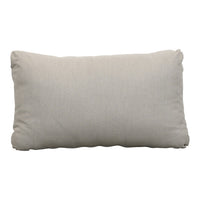 Beige rectangular pillow with a smooth, textured fabric and subtle, blended patterns. Perfect for modern decor.