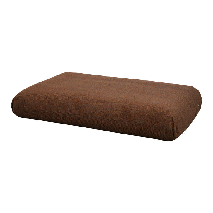 Brown rectangular pillow with a smooth texture, perfect for cozy home decor. Ideal for any neutral color scheme.