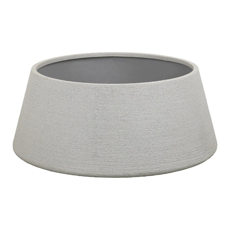 Gray textured bowl with a smooth inner surface, featuring a modern, minimalist design. Perfect for decorative use.