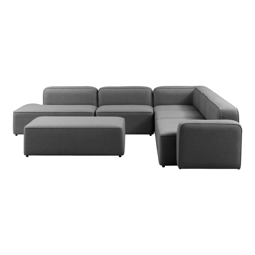 Rope Sofa Chaise Lounge w/ Pouf