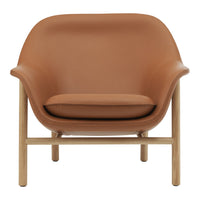 Drape Low Lounge Chair - Wood Legs