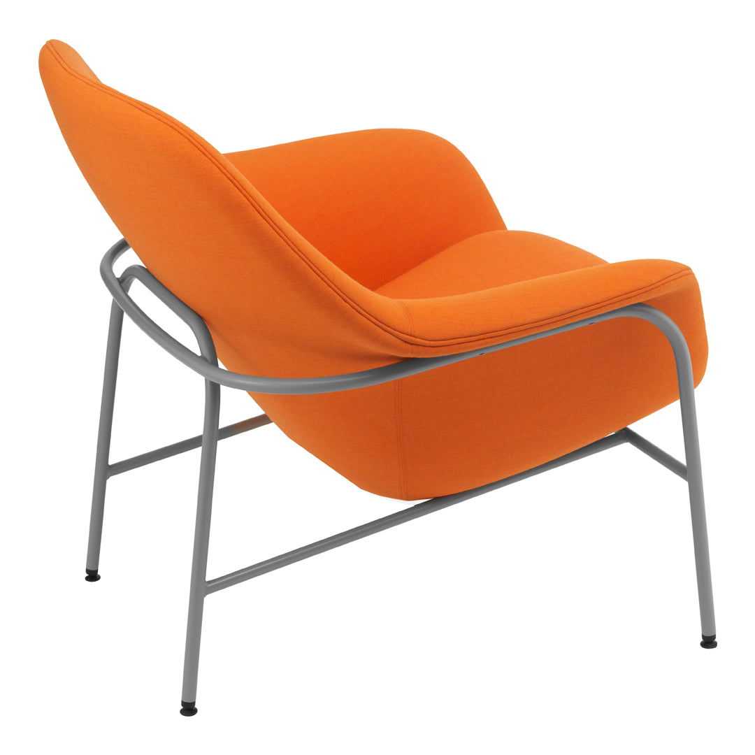 Drape Low Lounge Chair - Steel Legs