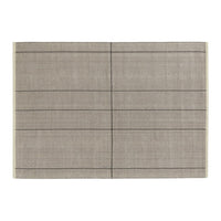 Gray placemat with a subtle texture and black dotted lines creating a grid pattern for a modern table setting.