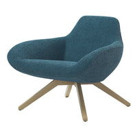 X Big Lounge Armchair - Wood Base