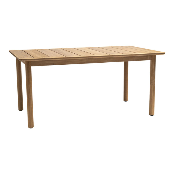 Light oak dining table with a smooth, natural finish and subtle wood grain pattern, ideal for modern decor.