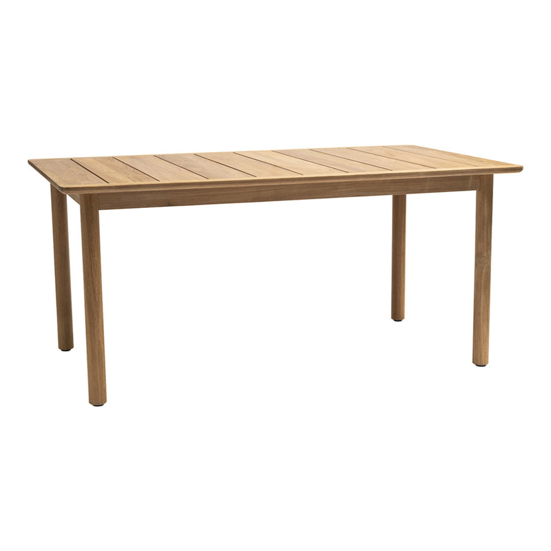 Light oak dining table with a smooth, natural finish and subtle wood grain pattern, ideal for modern decor.