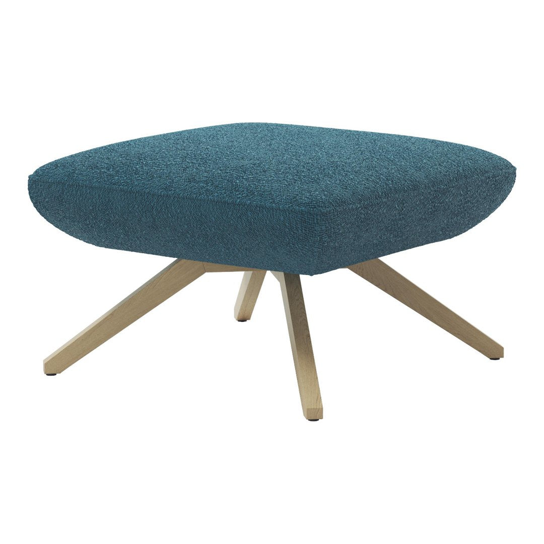 X Pouf - Wood Base - Upholstered