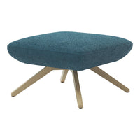 X Pouf - Wood Base - Upholstered