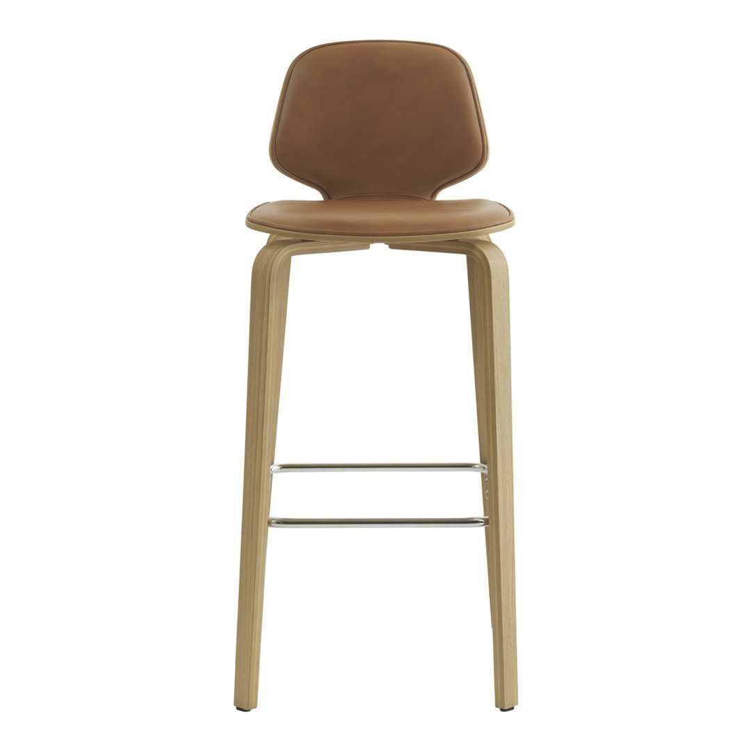 My Chair Bar/Counter Stool - Wood Base - Front Upholstered
