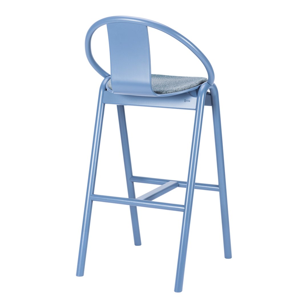 Again Barstool - Seat Upholstered - Beech Pigment Frame