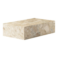 Marble Plinth Coffee Table - Low