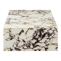 Marble Plinth Coffee Table - Low