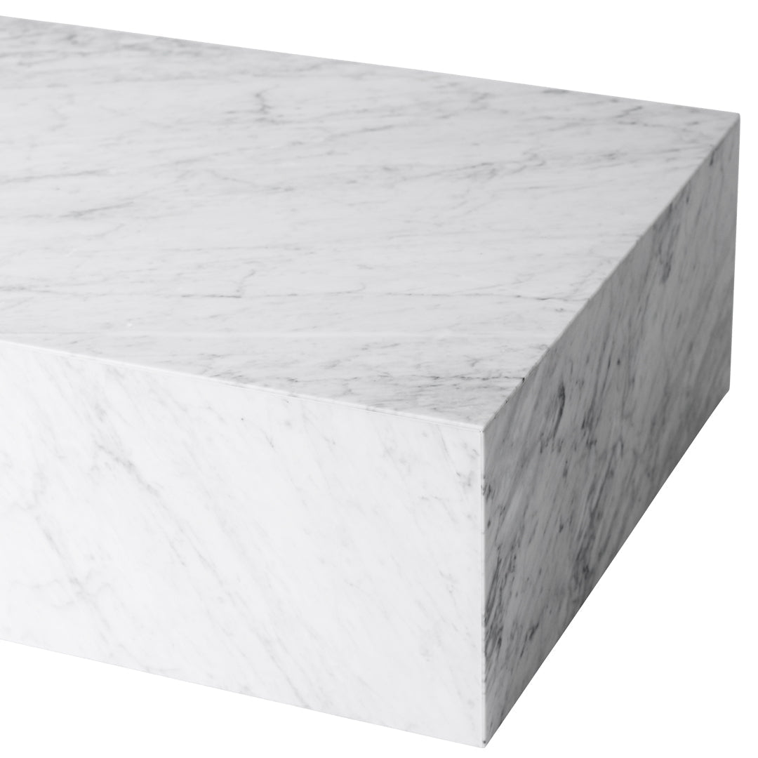 Marble Plinth Coffee Table - Low
