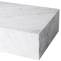 Marble Plinth Coffee Table - Low