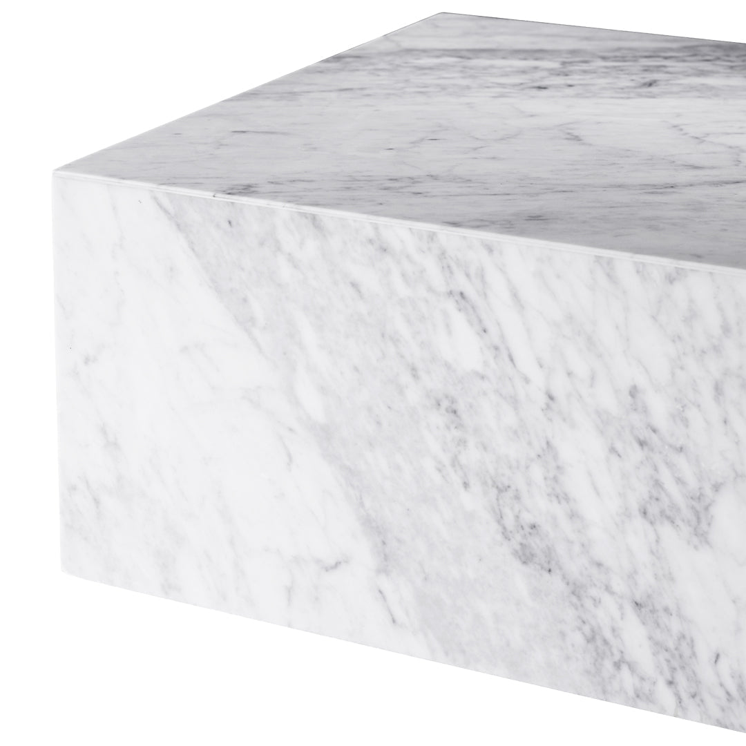 Marble Plinth Coffee Table - Low