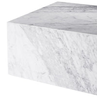 Marble Plinth Coffee Table - Low