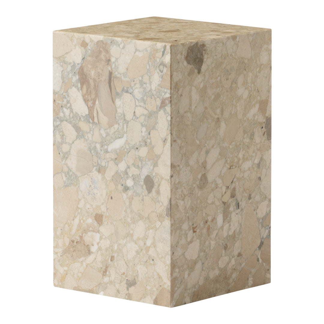 Marble Plinth Side Table - Tall