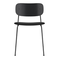 Black minimalist chair with a smooth, solid finish and simple design. Ideal for modern decor.