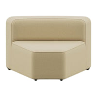 Beige sectional sofa with smooth, modern lines and a contemporary, minimalist design. Perfect for stylish interiors.