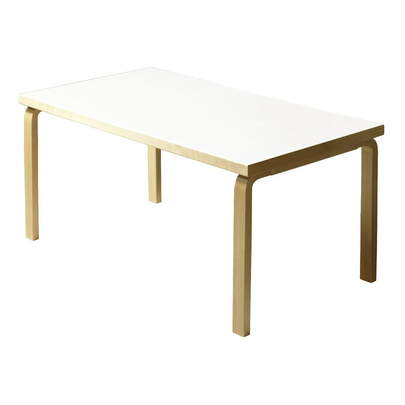 White tabletop with natural wood legs, featuring a clean, modern design. Ideal for minimalist decor.