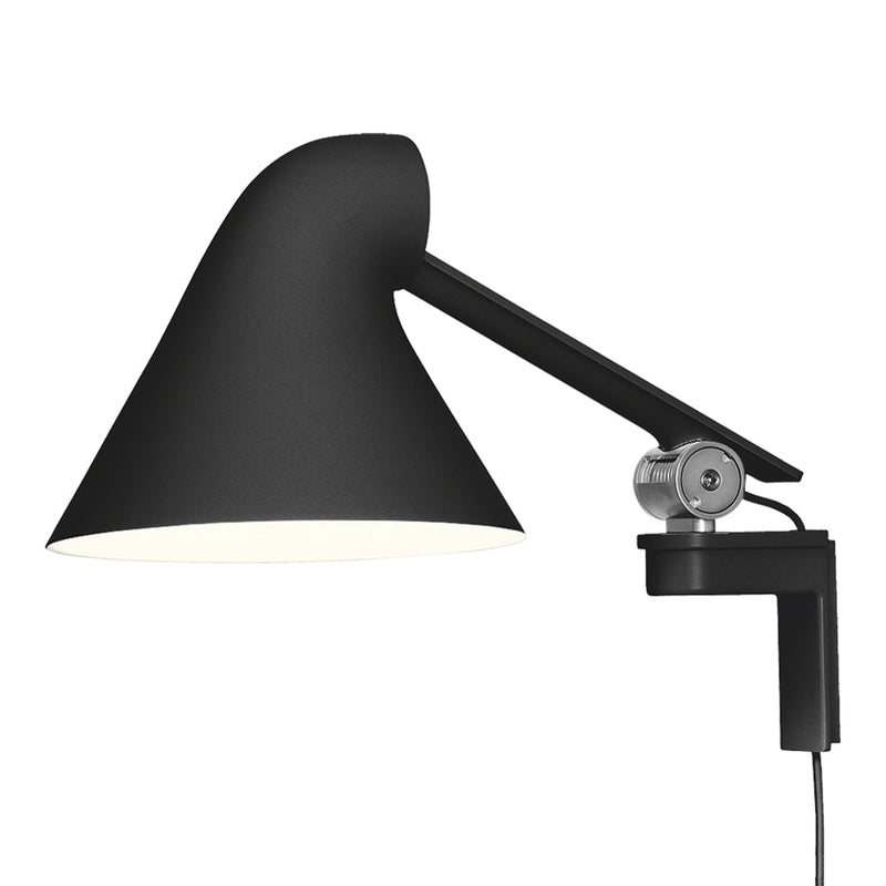 Black adjustable lamp with a sleek, modern design and a smooth, matte finish. Perfect for stylish lighting.