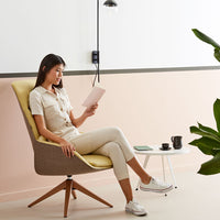 Noom Series 20 Lounge Armchair - Pyramid Wood Base