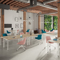 Noom Series 30 Armchair w/ French Seams - 4-Star Swivel Base w/ Casters