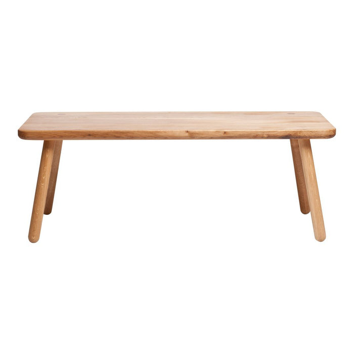 Natural wood coffee table with a smooth, light brown finish and simple, clean lines. Ideal for modern decor.