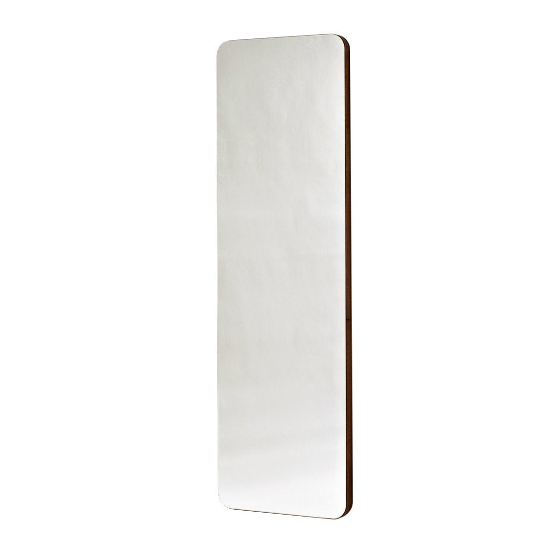 Sleek, full-length mirror with a smooth, reflective surface and minimalistic design, enhancing any space.