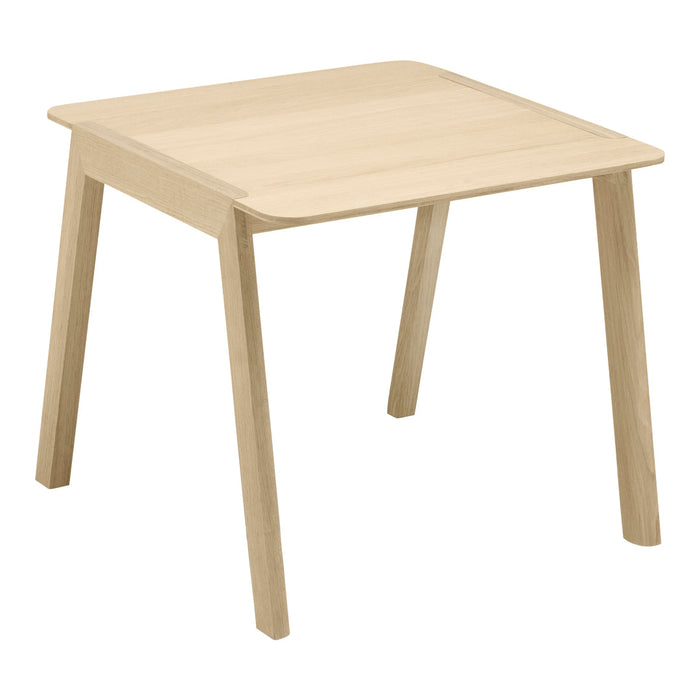 Light natural wood square table with smooth surface and clean, minimalistic design. Perfect for modern decor.