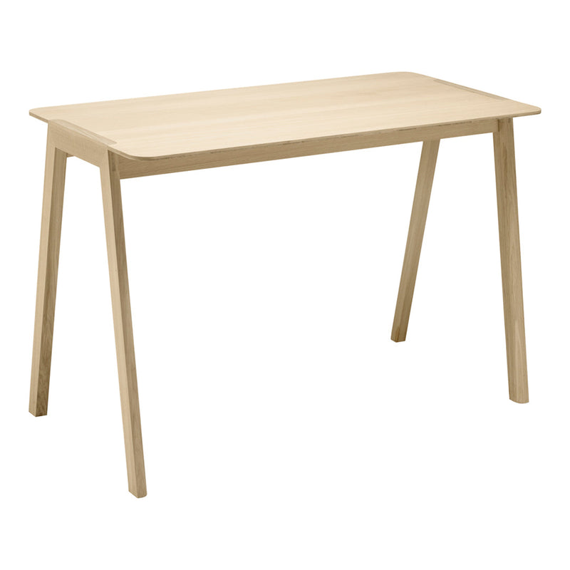 Light natural wood table with a smooth, minimalist design and clean lines, perfect for modern decor.