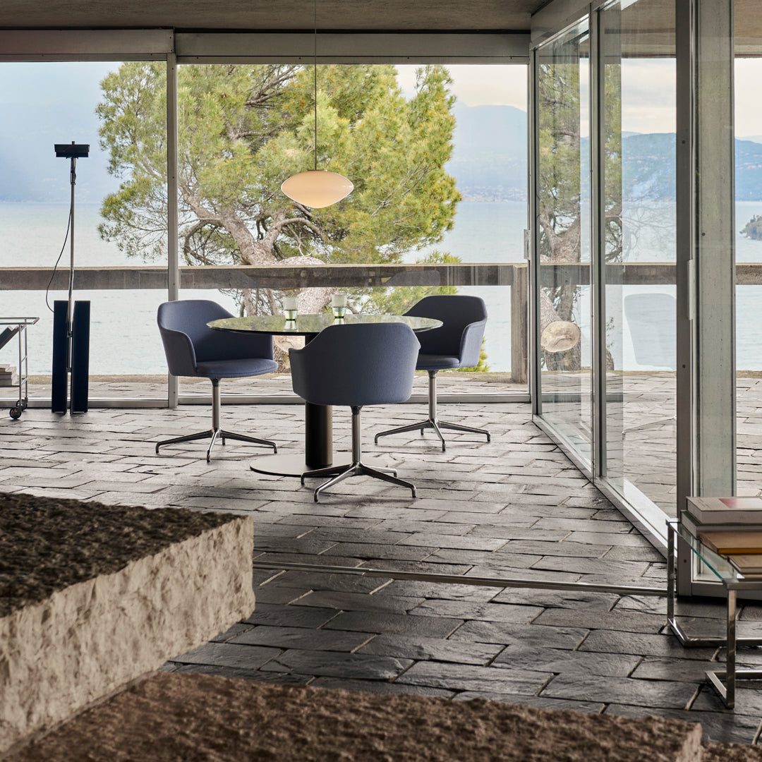 Rely HW46 Armchair - 4-Star Swivel Base w/ Return