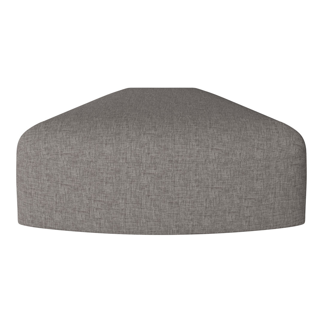 Gray textured fabric with a subtle heather pattern, perfect for modern home decor.