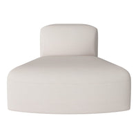 Light cream chaise lounge with subtle textured pattern, offering a modern and minimalist aesthetic.